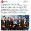 《战神》荣获年度最佳游戏剧本奖 美国编剧工会颁发