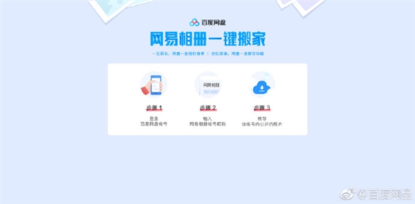 百度网盘推出“网易相册一键搬家”功能：一键转存相册照片