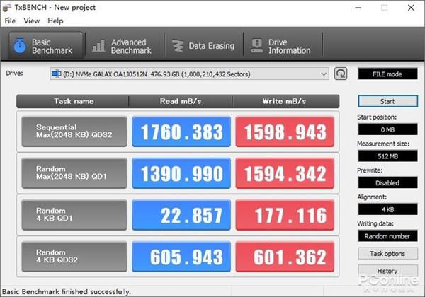 影驰ONE PCIe 512GB SSD上手：万里挑一