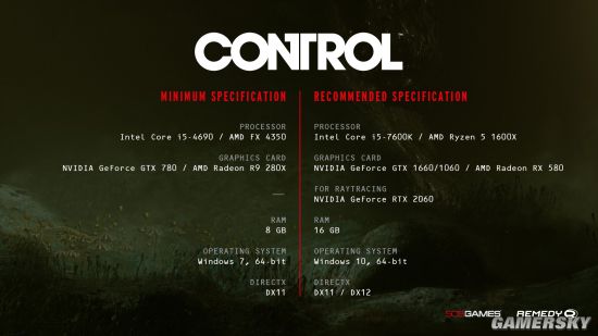 《Control》PC配置调低：推荐从GTX1080Ti改成1660