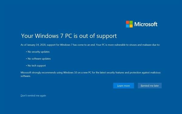 Windows 7陪伴我们十年 是时候说再见了