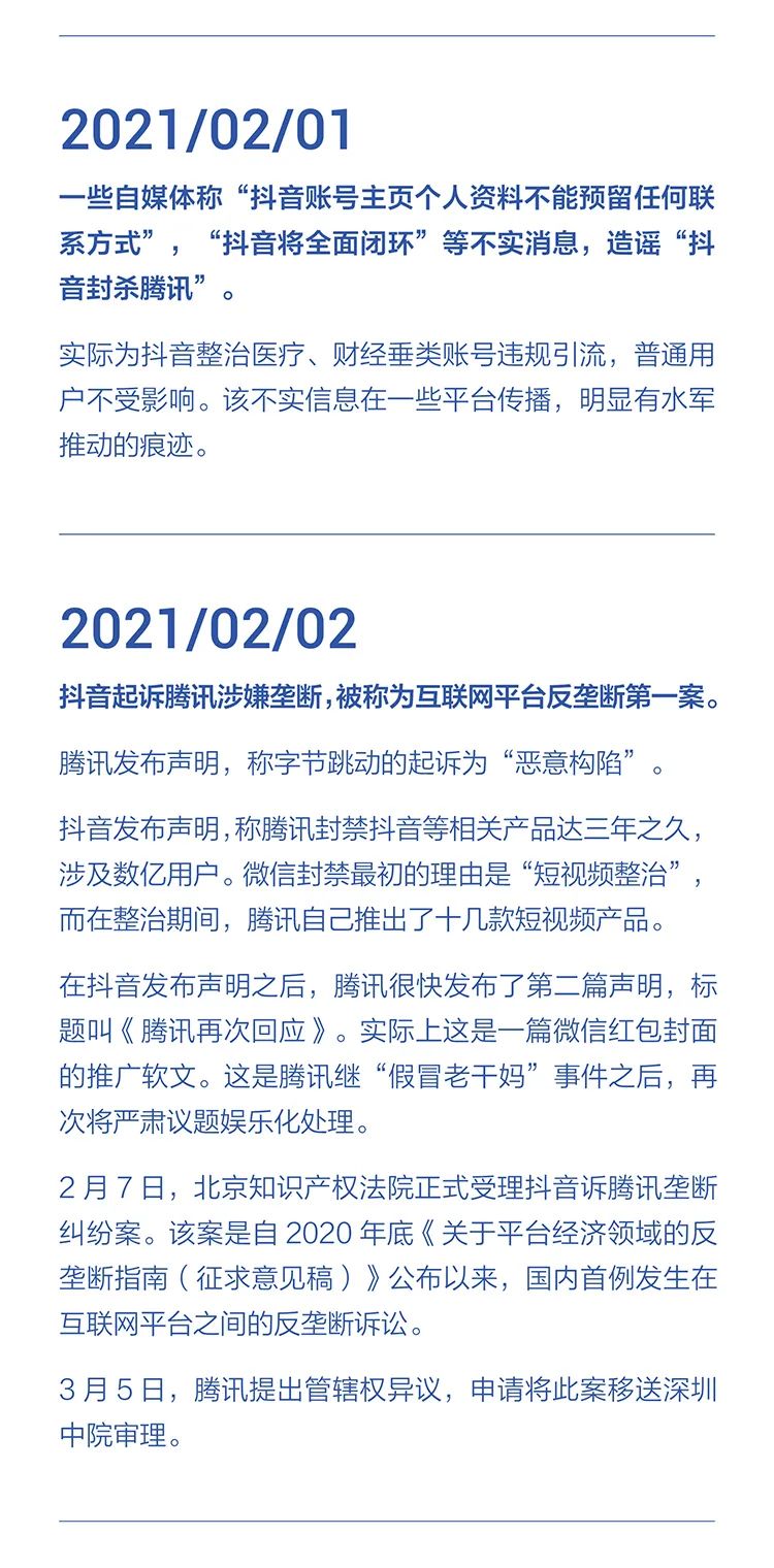 字节跳动公布：字节跳动遭遇腾讯屏蔽和封禁大事记(2018-2021)全文