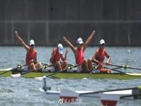 中国组合赛艇女子四人双桨夺金 女子4人双桨绝对优势领先