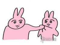 两只粉兔子表情包大全 粉兔子表情包原图 粉兔子表情包