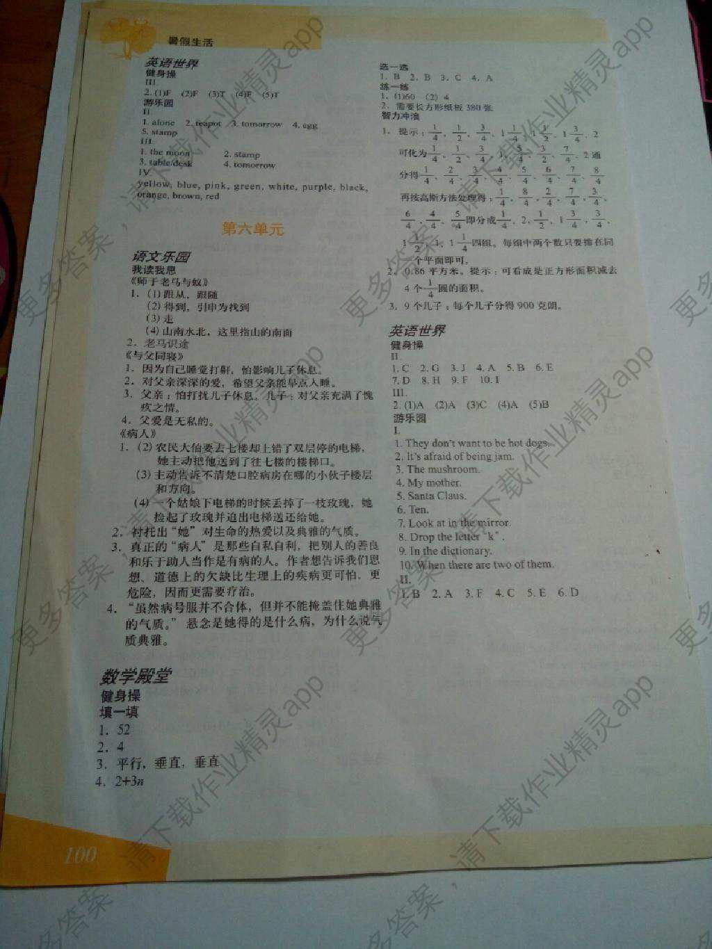 初一数学寒假作业答案 2022寒假作业初一数学答案最新