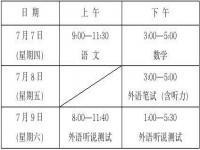 2022上海高考时间表安排 上海高考时间2022年具体时间及科目安排