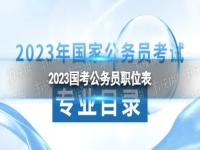 2023国考职位一览 2023国考公务员职位表