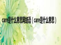 care是什么意思？我不care是什么意思？