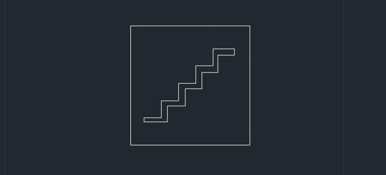 怎样在CAD绘制下梯图标