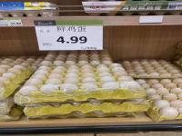 蛋不不论斤卖1.5元一枚,一枚鸡蛋卖10元！鸡蛋货忌美国通胀标志