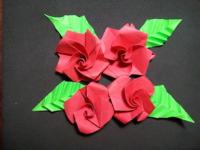 玫瑰花折纸,玫瑰花的详细折纸步骤，折纸玫瑰的过程图解