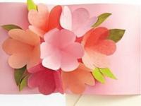 怎么做立体花朵贺卡,创意制作DIY爱心花朵、立体花朵贺卡