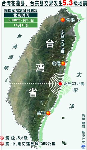 台湾附近5.3级左右地震_中国台湾附近发生5.3级左右地震