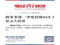 拼多多第一季度净利润306亿元_拼多多第一季度营收868.1亿元 净利润306亿元