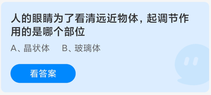 人的眼睛为了看清远近物体起调节作用的是哪个部位