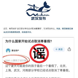 武汉市教育局辟谣试点取消寒暑假_武汉一学校试点取消寒暑假？教育部门回应