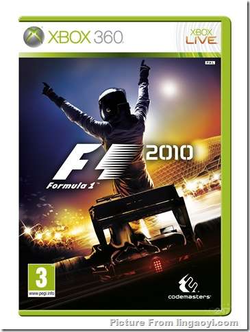 《F1 2010》三张游戏画面截图及封面图