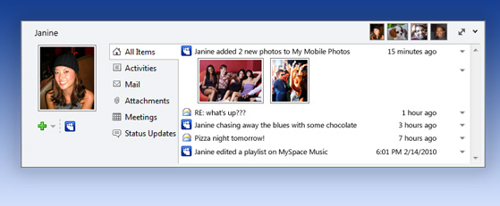 微软Outlook可连接MySpace 将支持Facebook