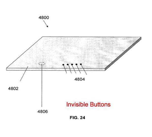 苹果申请隐藏按钮专利