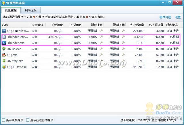 轻松管理网络流量 QQ电脑管家特色功能试用