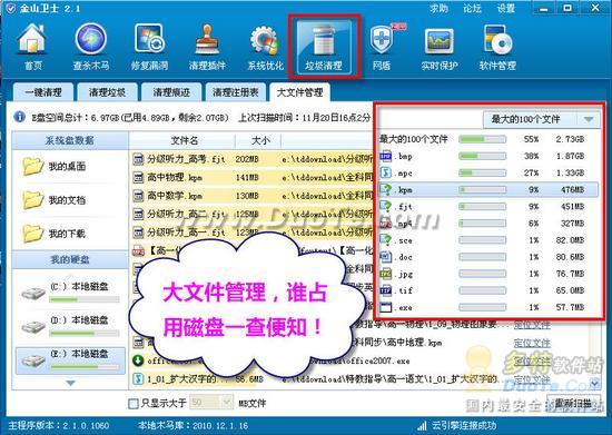 新增流量监控和网速测试 金山卫士2.1正式版评测