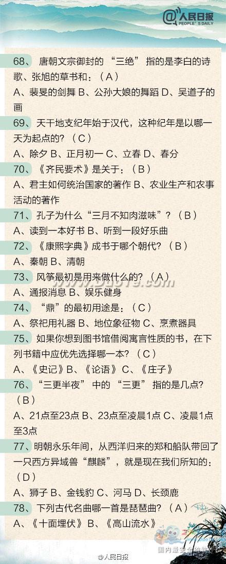 古代这些文化常识你知道吗