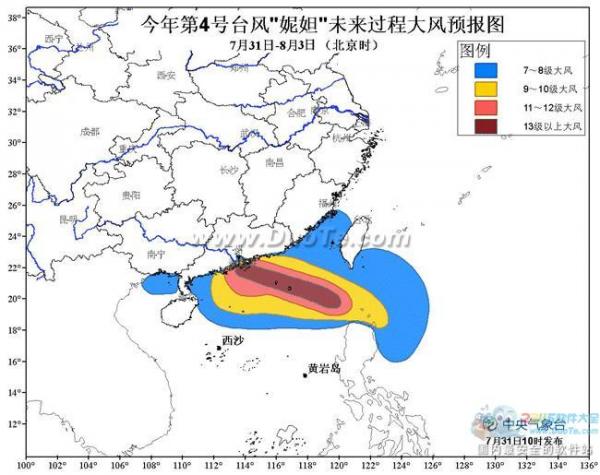 22省份高温持久战即将结束 第四号台风妮妲将于8月2日登陆【图】