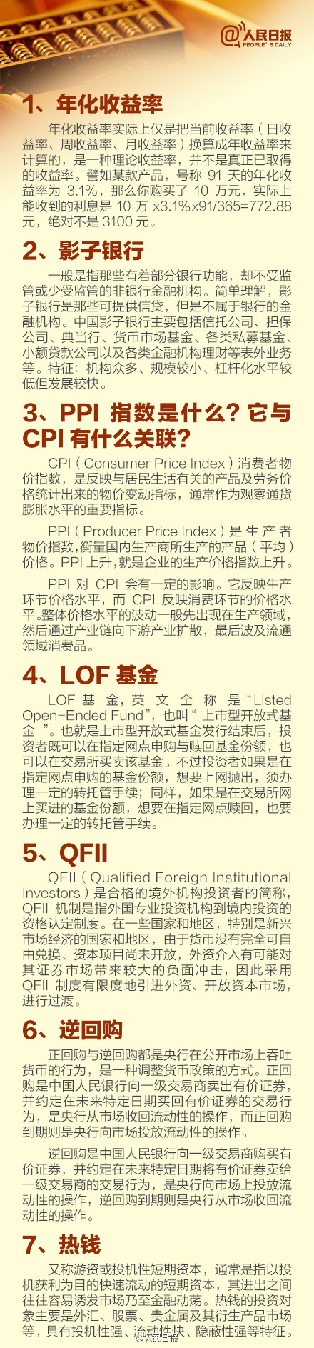 金融理财常见名词概念解析