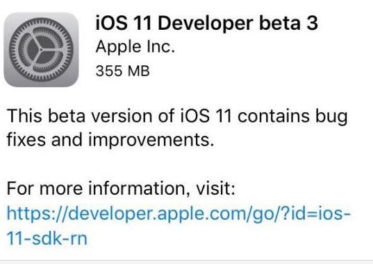 iOS11 Beta3在哪下载？附下载地址