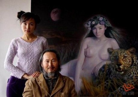 最大胆的中国艺木 女儿给画家父亲当裸模三点全露引争议图片