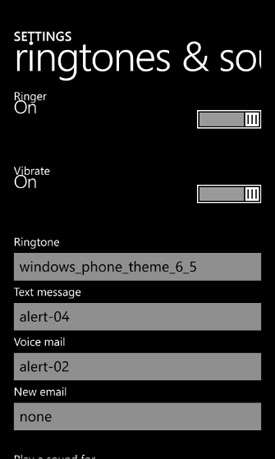 Windows Phone: Near-Final Screenshots