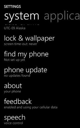 Windows Phone: Near-Final Screenshots