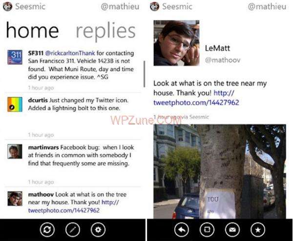 Windows Phone 7版Twitter客户端已在开发中，截图放出