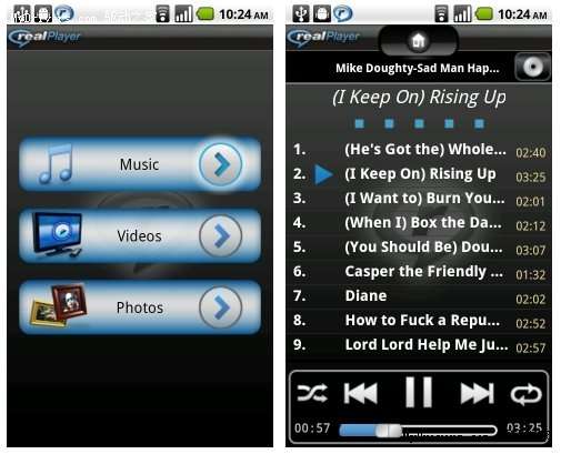 RealPlayer推出Android版手机客户端