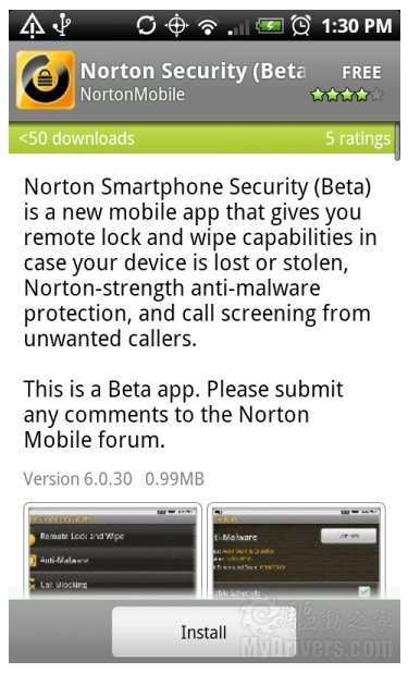 赛门铁克推Android手机诺顿安全应用