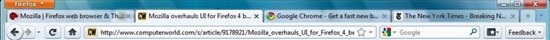 Firefox 4最新界面与Chrome有几分相似？