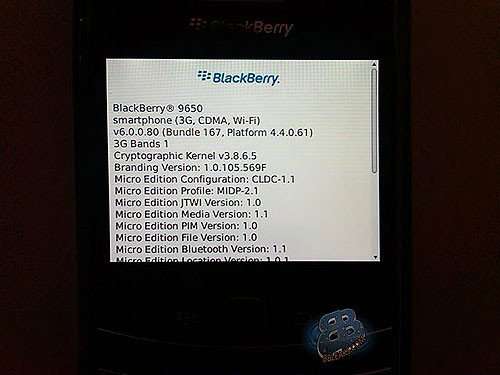 黑莓9650成功升Blackberry OS6.0系统