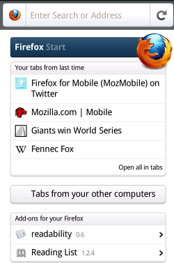 Firefox Android 版图像出现