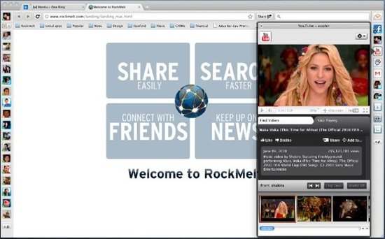 社交浏览器RockMelt正式推出