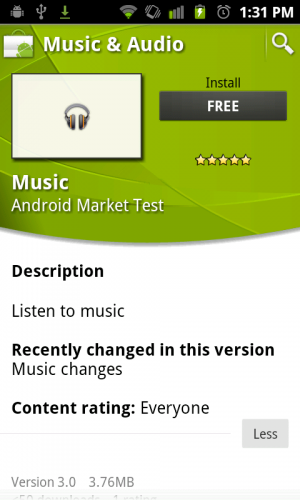 Android Music 3.0 泄露下载