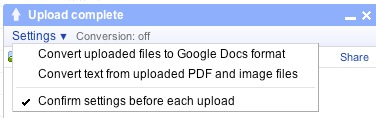 Google Docs 开始启用全新文件上传流程