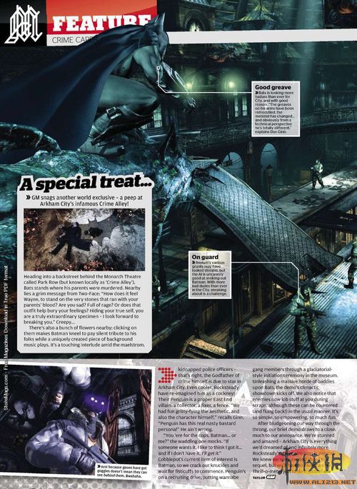 《蝙蝠侠：阿甘之城》最新杂志扫描图和游戏细节