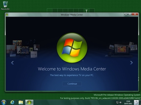 微软承认Windows Media Center发展不佳 将整合至Win8