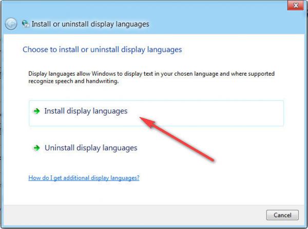 点击 安装显示语言【Install display languages】