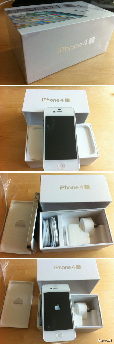 白色 iPhone 4S开箱照