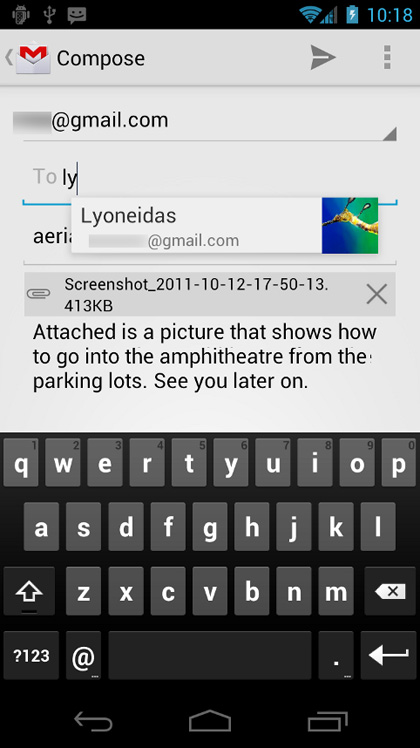 Gmail in Android ICS