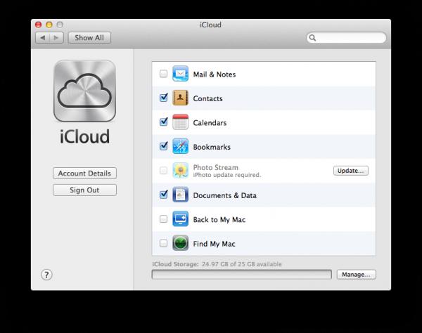 iCloud Settings