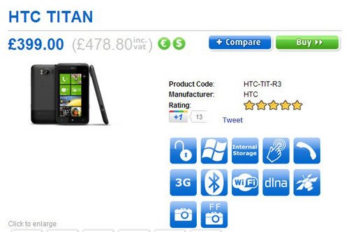 4.7英寸WP7旗舰机 HTC TITAN上市发售