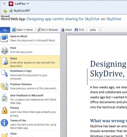 [图]微软谈SkyDrive新分享功能