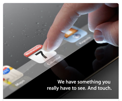 苹果宣布3月7日召开发布会 预期推iPad 3